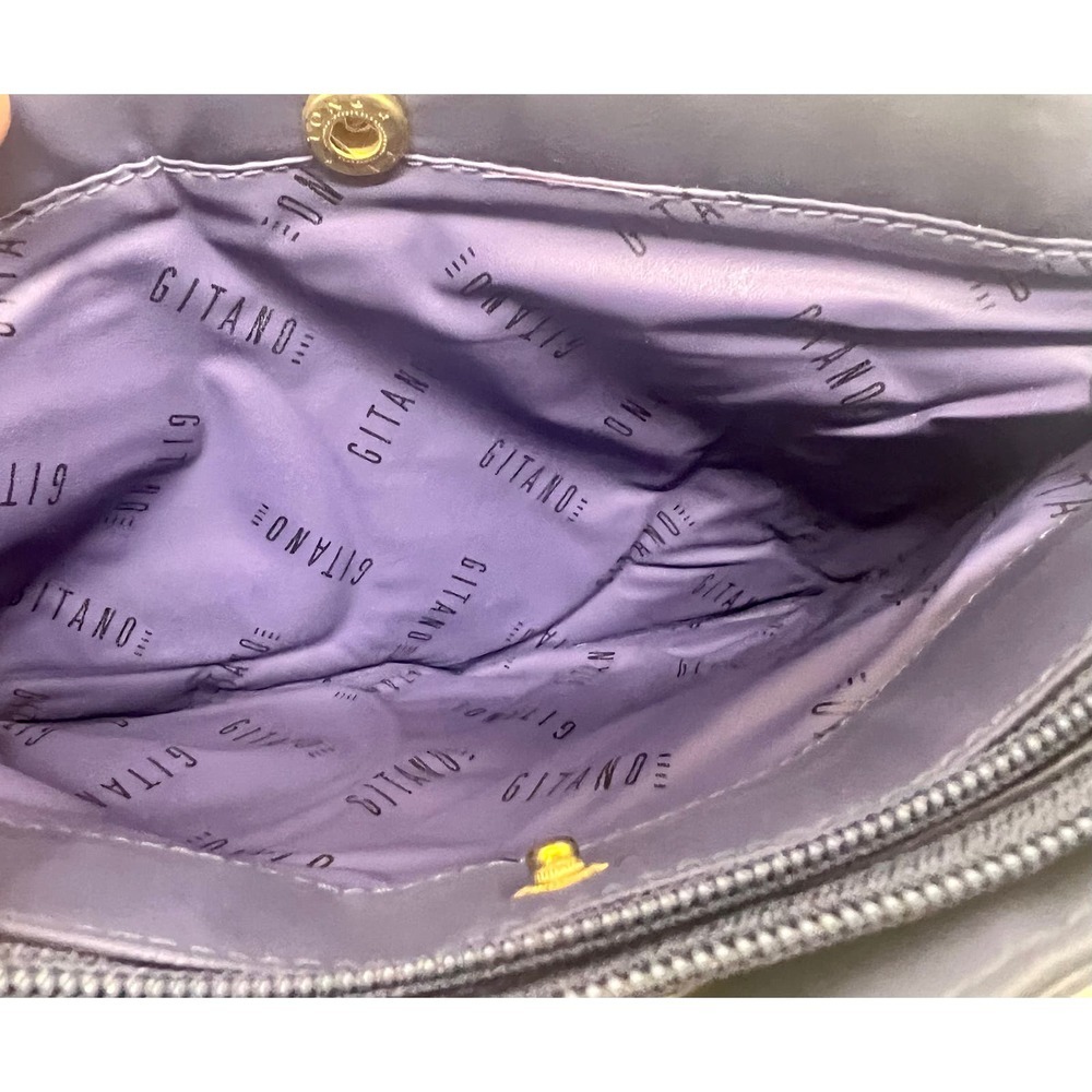 Vintage 80's Purple Gitano Handbag with Bow w/ Purple Lining - Picture 4 of 7